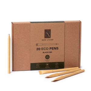 100% Plastic Free Black Eco Pens