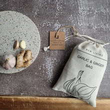 Load image into Gallery viewer, Organic Linen Cotton Garlic Bag